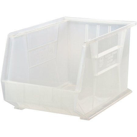 QUANTUM STORAGE SYSTEMS Storage Bin, Polypropylene, 11 in W, 8 in H, Clear QUS255CL